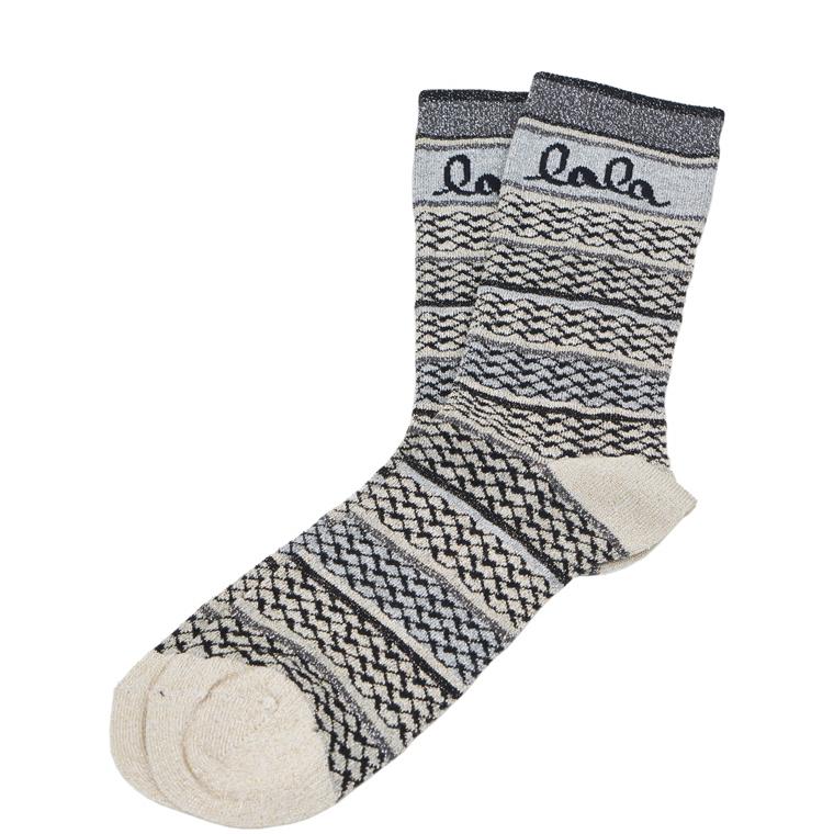 Lala Berlin Socks Silja, Stripes Grey